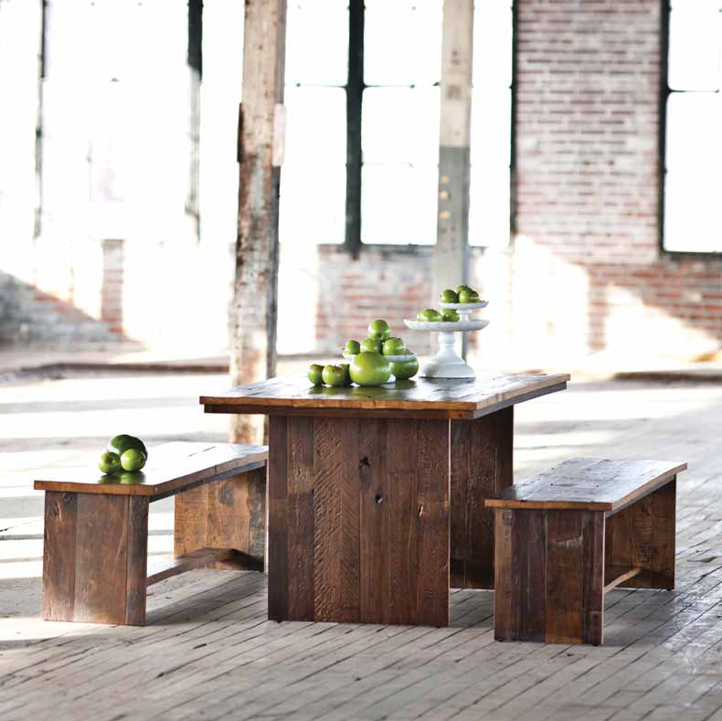 Eco Friendly Salvaged Elm Wood Dining Table Zin Home Blogzin Eco Friendly Salvaged Elm Wood Dining