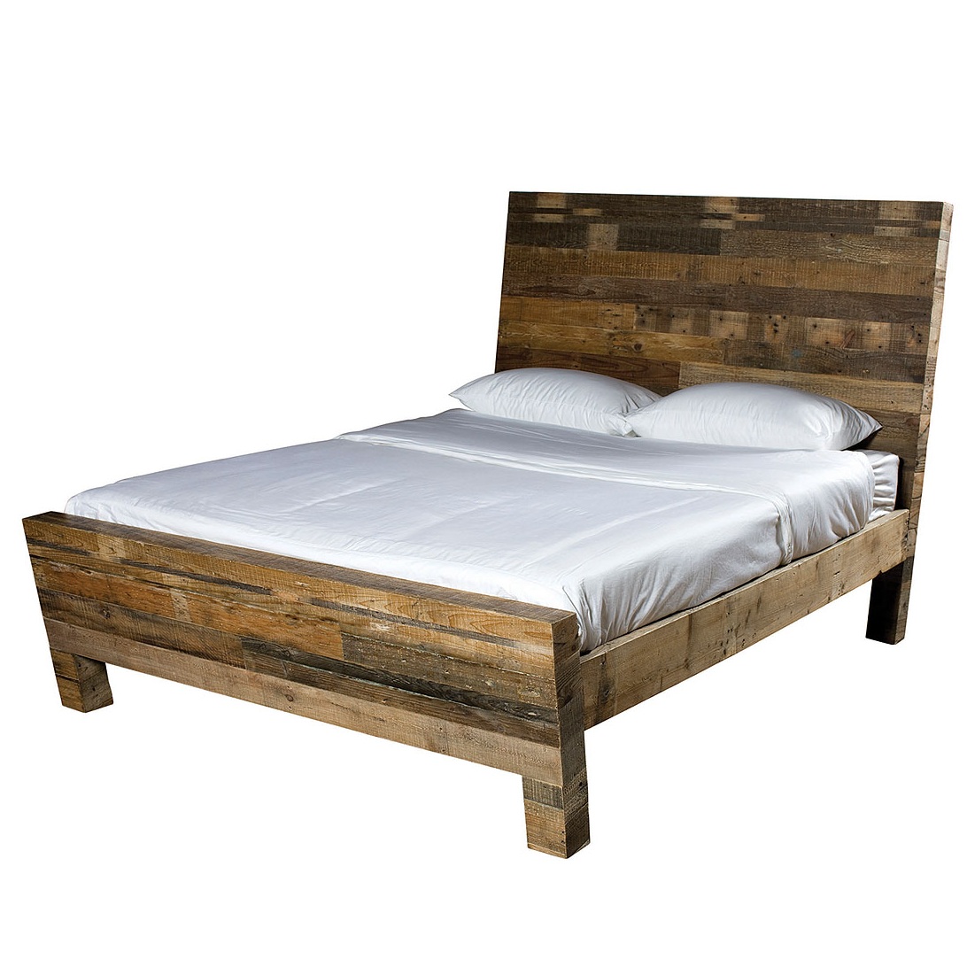 Reclaimed Wood Platform Bed Frame