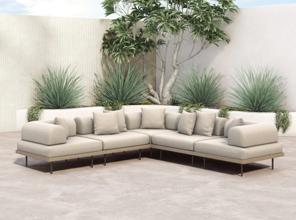 Yves 5-Piece Modular Outdoor  Sectional