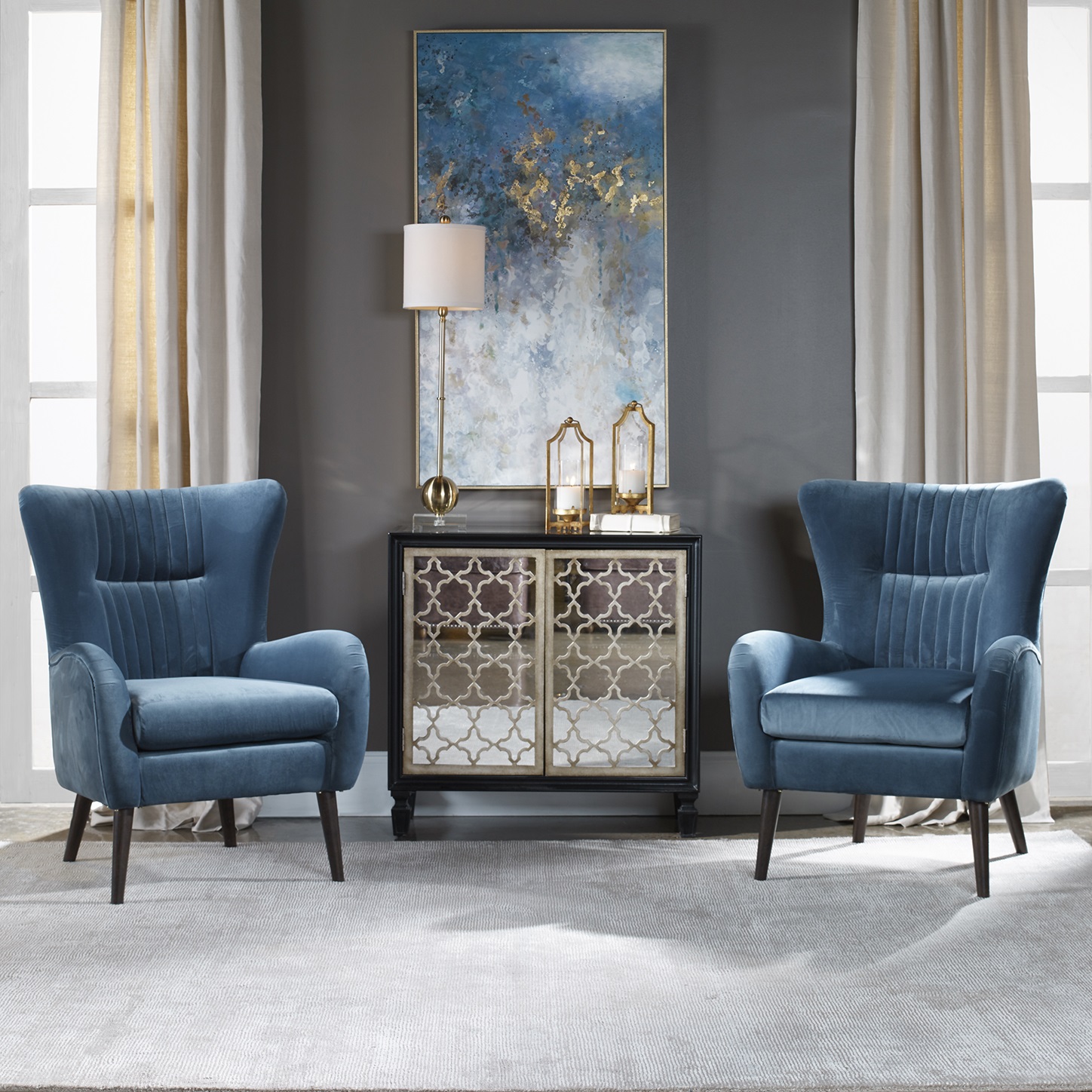 Mirrored Small Console Cabinet