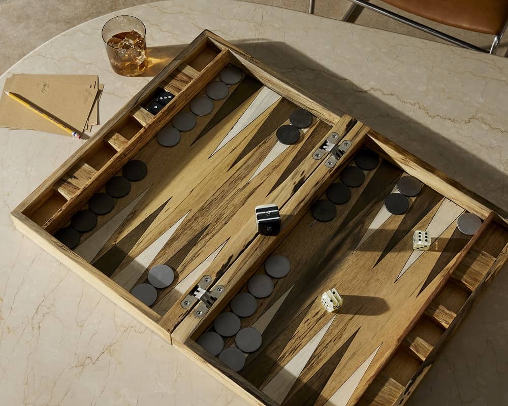 Handcrafted Wooden Backgammon Set