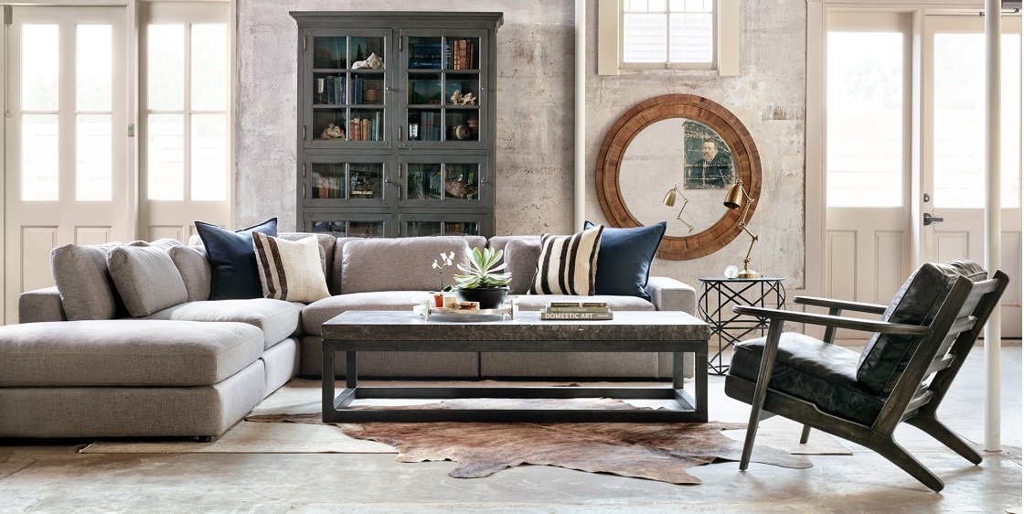 Bloor Gray Contemporary 5 Piece Corner Sectional Sofa