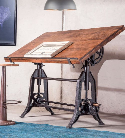 French Industrial Architect Drafting Table