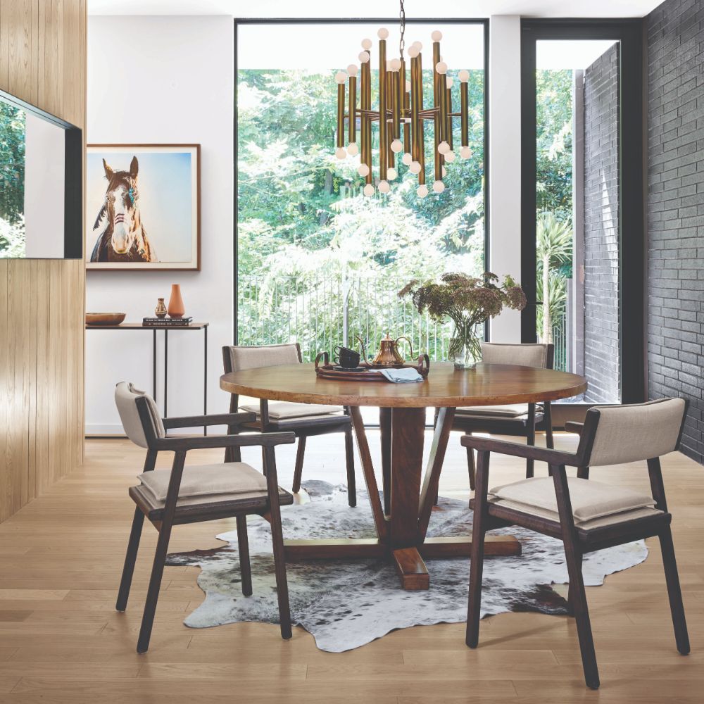 Cobain Reclaimed Wood Round Dining Table 60"