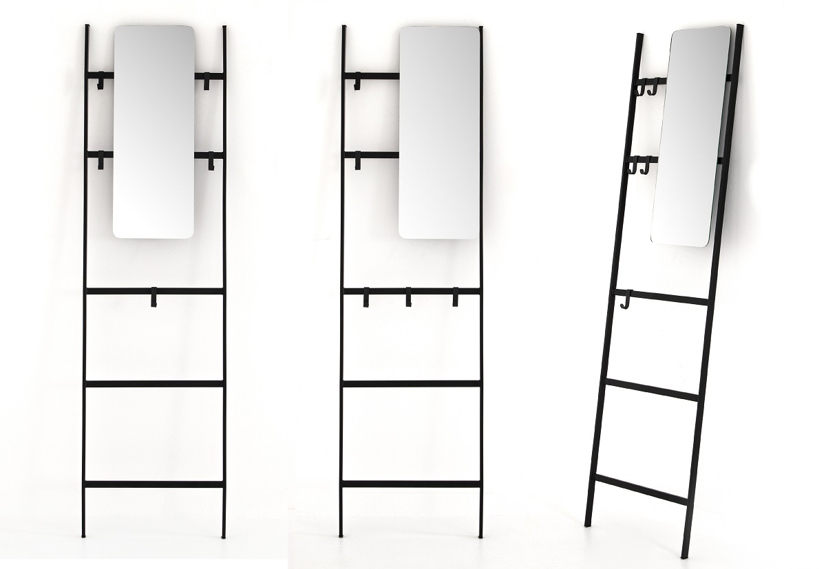 Jay Leaning Entryway Ladder With Mirror
