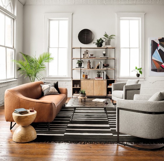 Coastal Industrial Sideboard with Hutch