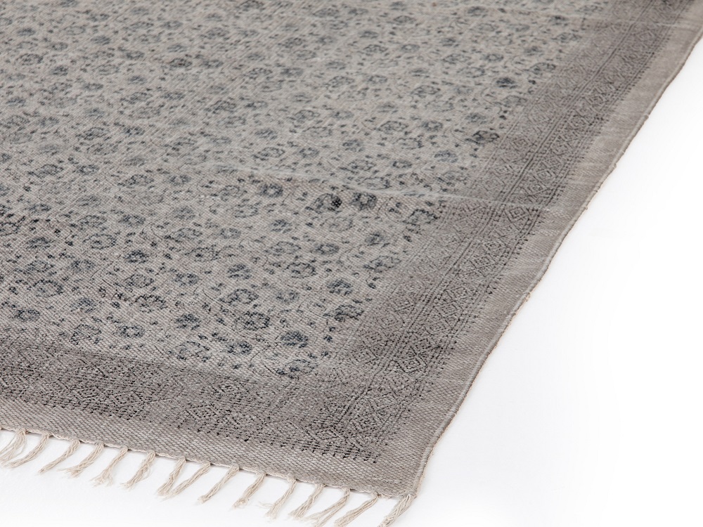 Faded Print Flatweave Dhurrie Area Rugs