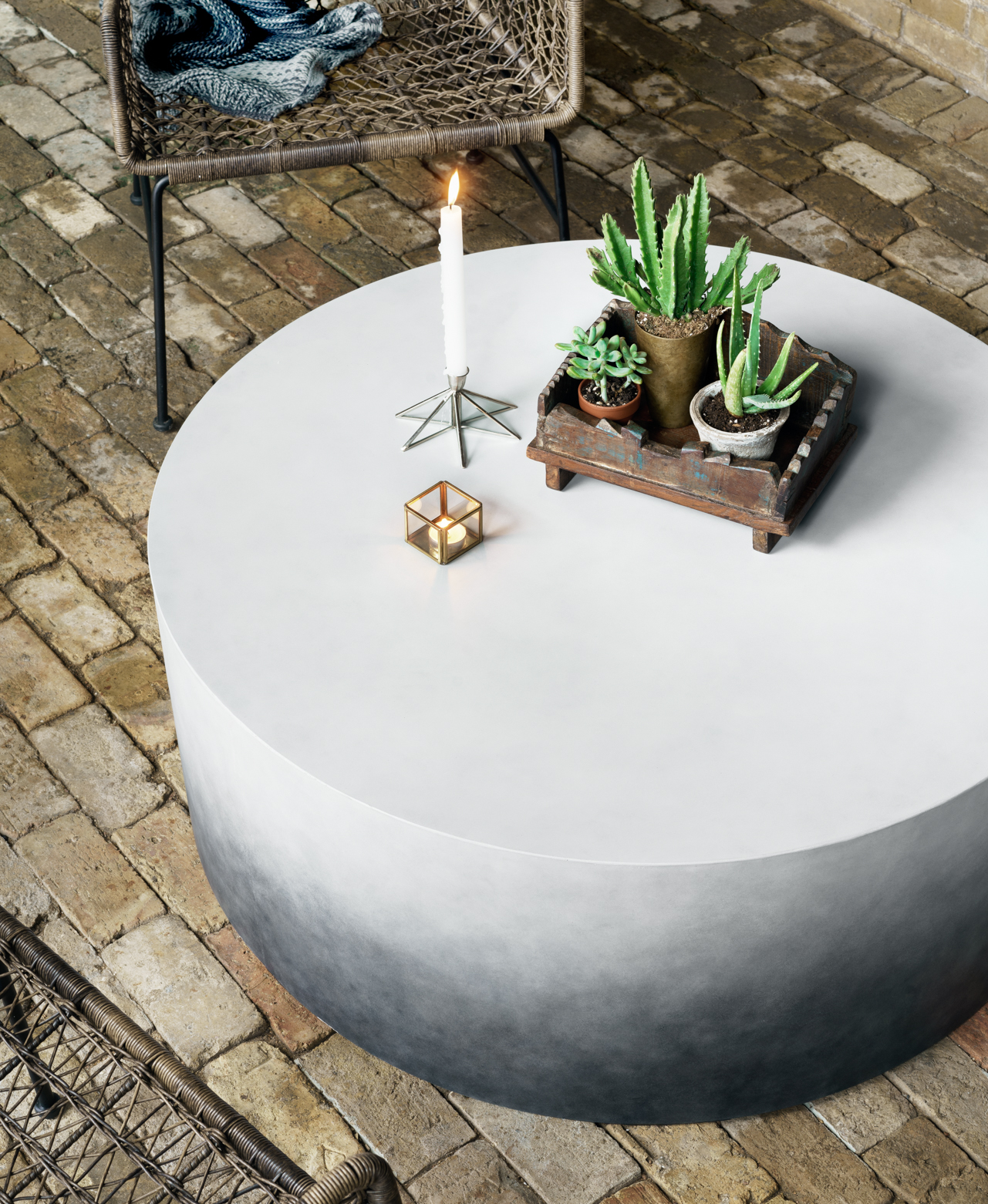 concrete outdoor coffee table